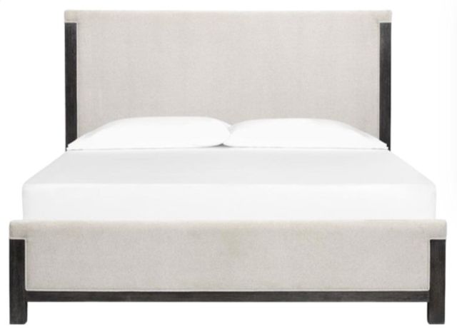 Magnussen Home® Plum Creek Elite Dove/Ravenwood Black California King Upholstered Panel Bed-2