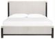 Magnussen Home® Plum Creek Elite Dove/Ravenwood Black California King Upholstered Panel Bed-2