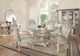 ACME Furniture Sandoval Glass Top Round Dining Table with Champagne Base-1