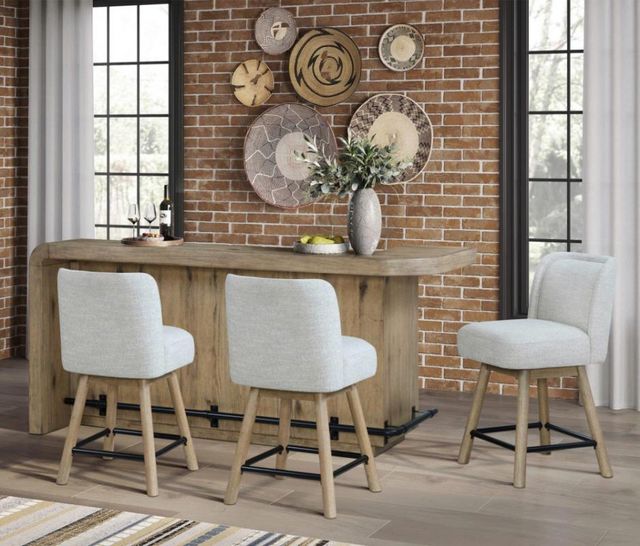 Bernards Pagosa Beige Swivel Counter Stool-1