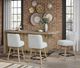 Bernards Pagosa Beige Swivel Counter Stool-1