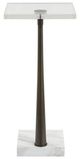 Uttermost® Pelton Glass Top Drink Table with Black/White Base-5