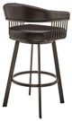Armen Living Bronson Java Finish Paint 29" Bar Swivel Bar Stool-3