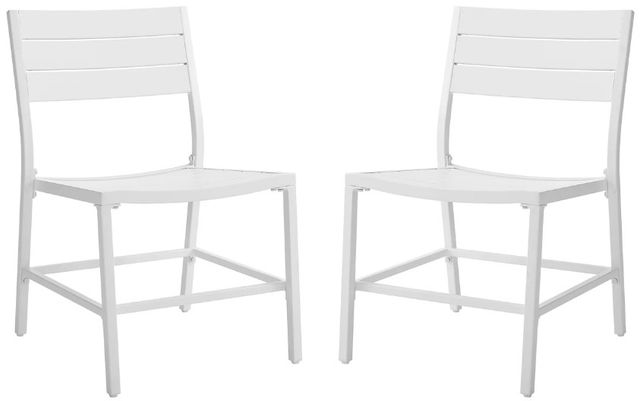 Linon Alora 7-Piece White Aluminum Outdoor Dining Set-4