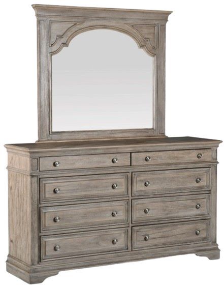 Steve Silver Co. Highland Park 4-Piece Tan Queen Panel Bedroom Set-2