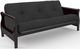 dhp furniture® Black Espresso Wood Futon with Arms-0