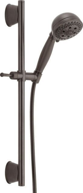 Delta Universal Showering Venetian Bronze H2Okinetic® 5-Setting Slide Bar Hand Shower-0