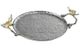 A & B Home Alvada Silver Round Medium Decorative Tray-0