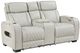 Homelegance® Fairway Taupe Double Power Reclining Loveseat with Center Console-0