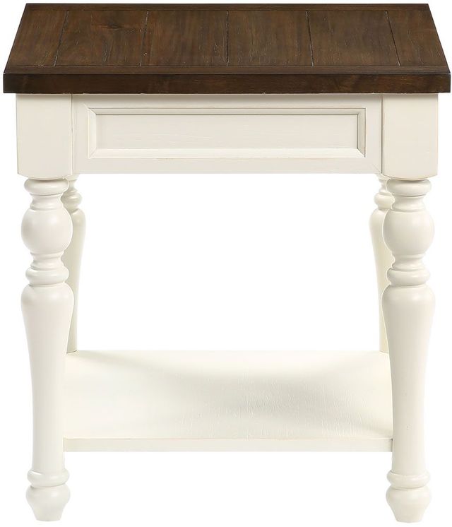 Steve Silver Co. Joanna Mocha End Table with Ivory Base-3