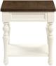 Steve Silver Co. Joanna Mocha End Table with Ivory Base-3