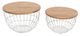 Jofran Inc. Global Archive Rondo 2-Piece Brown Nesting Coffee Table Set with White Base-2