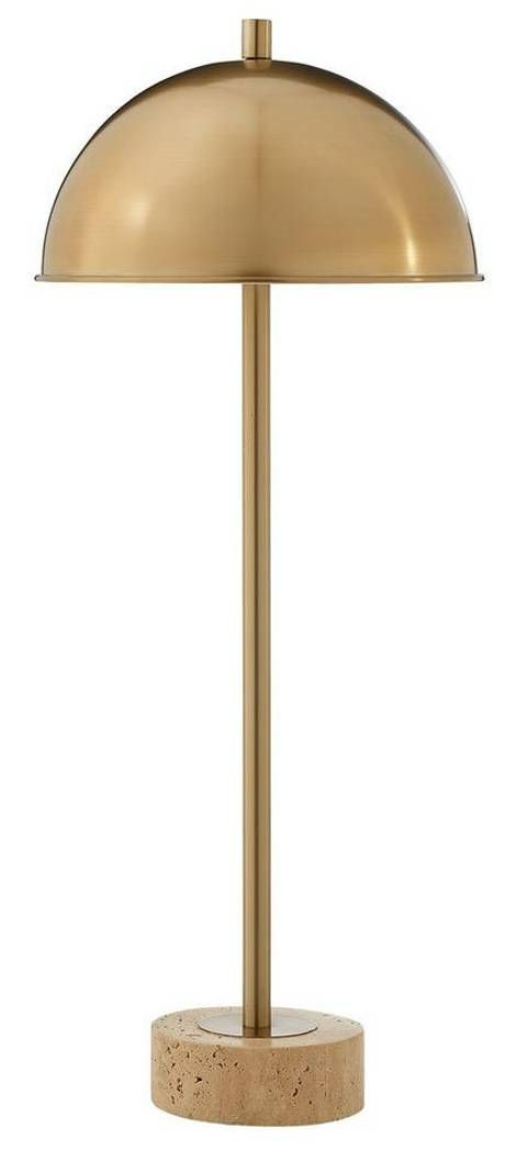 Uttermost® Dunham Brass/Travertine Buffet Lamp-0