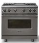 Viking® 7 Series 36" Damascus Gray Pro Style Natural Gas Range with 12" Reversible Griddle-2