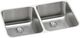 Elkay Lustertone® Classic Lustrous Satin 30-3/4" x 18-1/2" x 10" Double Bowl Undermount Sink with Perfect Drain®-0