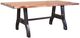 International Furniture Direct Parota Brown Dining Table with Gray Base-0