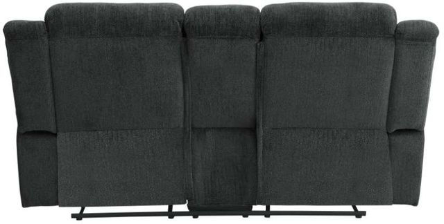 Homelegance® Nutmeg Charcoal Gray Manual Double Reclining Loveseat-3
