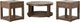 Liberty Furniture Broadmore 3-Piece Cobblestone Brown Accent Table Set-0
