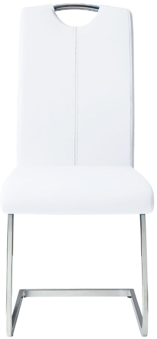 Mazin Furniture Glissand White Side Dining Chair-1