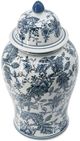 A & B Home Blue/White Ginger Jar-1