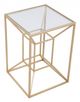 Zuo® Modern Canyon Clear Glass Side Table with Gold Frame-3
