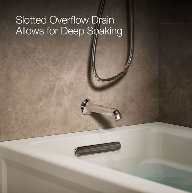 KOHLER® Archer® Biscuit 60" x 32" Alcove Bath - Left Drain-3