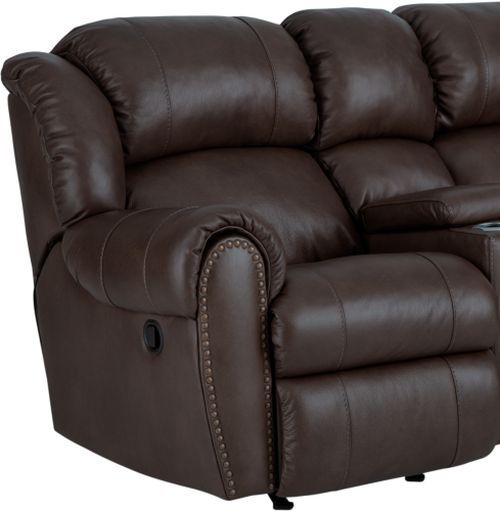 HomeStretch Laredo Dark Brown Leather Power Reclining Loveseat-1