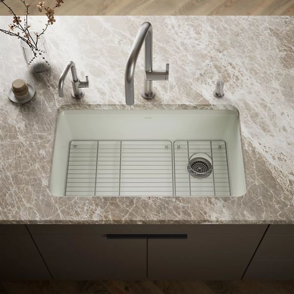 KOHLER® Riverby® Dune 33" Undermount Single-Bowl Kitchen Sink-1