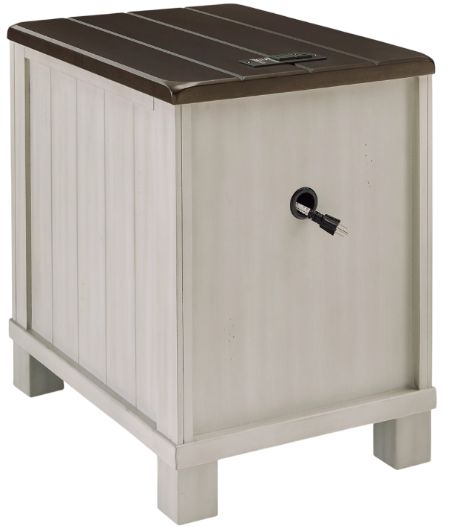 Signature Design by Ashley® Darborn Brown Chairside End Table with Gray Base-4
