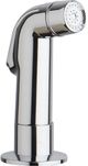 Elkay Chrome 8" Centerset Concealed Deck Mount Faucet with Arc Spout and Lever Handles and Side Spray-1