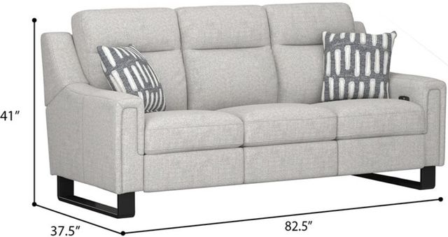 Emerald Home Teagan Cream Dual Power Reclining Sofa-2