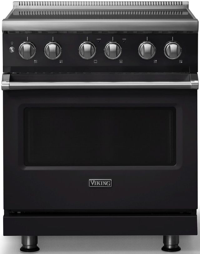 Viking® 5 Series 30" Onyx Pro Style Induction Range with Polished Chrome Trim-0