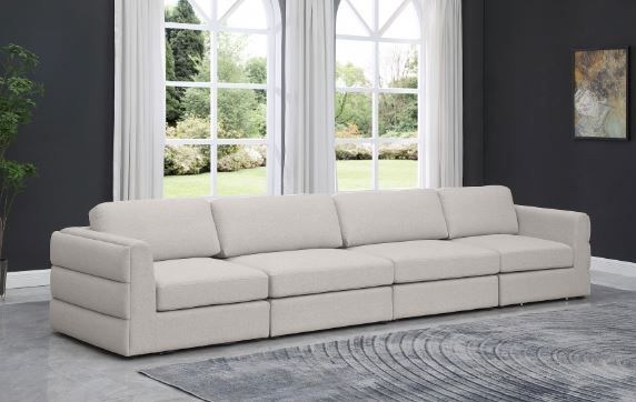 Meridian Furniture Beckham Grey Modular 152" Sofa-2