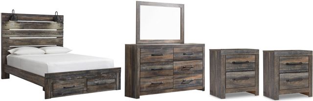 Signature Design by Ashley® Drystan 5-Piece Multi Queen Panel Storage Bed Set-0