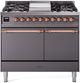 Ilve® Nostalgie II Series 40" Graphite Matte Pro Style Dual Fuel Range-0