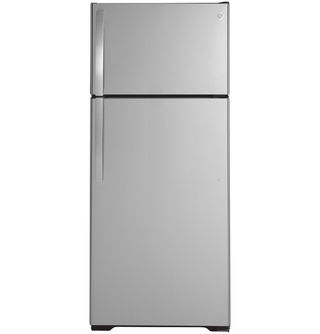 GE® 28" 17.5 Cu. Ft. Fingerprint Resistant Stainless Steel Freestanding Top-Freezer Refrigerator