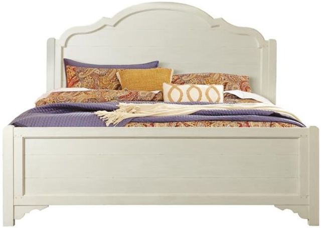 Riverside Furniture Grand Haven Feathered White California King Panel Bed-1