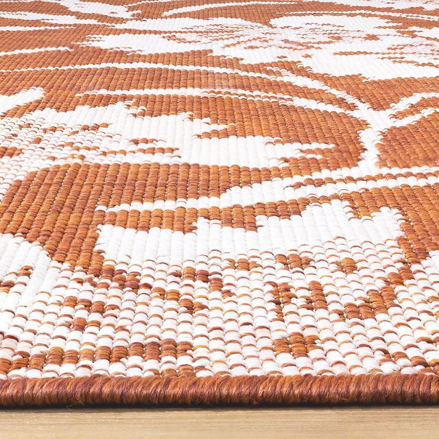 Kalora Interiors Bristol Cream/Orange 5'x8' Indoor/Outdoor Area Rug-1