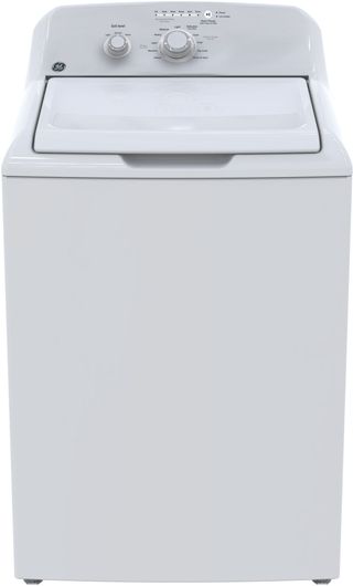 GE® 4.4 Cu. Ft. White Agitator Top Load Washer with Stainless Steel Basket