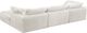 Meridian Furniture Cozy 4-Piece Cream 119" Modular Sectional-3