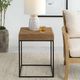 Uttermost® Laramie Natural Accent Table with Matte Black Base-1