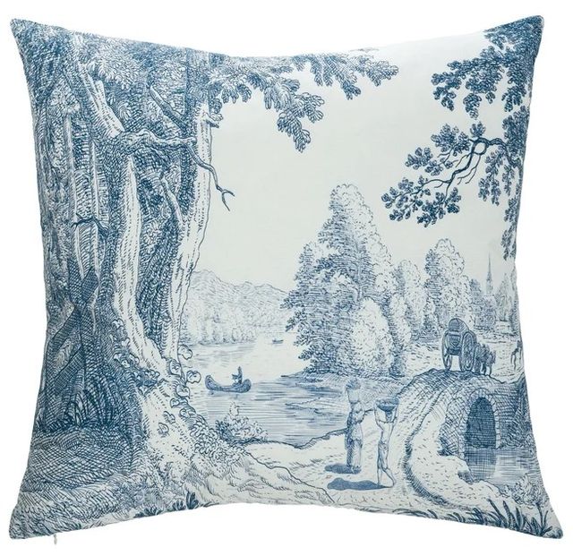 Stylecraft Dann Foley Lifestyle Blue/White Pillow-0