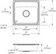 Elkay Lustertone® Classic Lustrous Satin 19" x 18" x 5" 2-Hole Single Bowl Drop-In ADA Sink-1