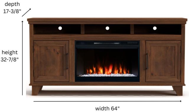 Legends Home Real Cozy Sonoma Whiskey 64" Fireplace Console-2