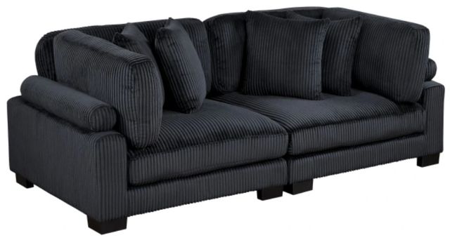 Homelegance® Traverse Black Loveseat-0