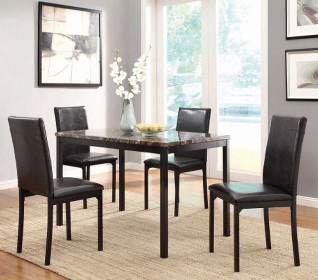 Mazin Furniture Tempe 5-Piece Brown Dining Table Set-1