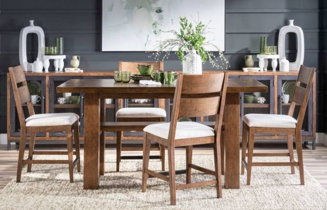 Legacy Classic Artisan's Place 2-Piece Monterey Pine/White Ladder Back Counter Stool Set-1