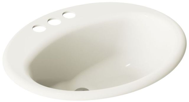 Kohler Farmington® Biscuit 19.25" Centerset Oval Drop-In Bathroom Sink-0