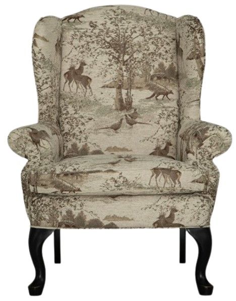 Best® Home Furnishings Field & Stream Home Sylvia ABX2 Wing Back Chair with Antique Black Legs-1