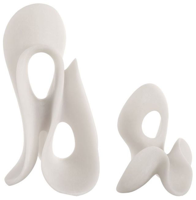 Uttermost® Silent Wave 2-Piece White Sculptures Set-0